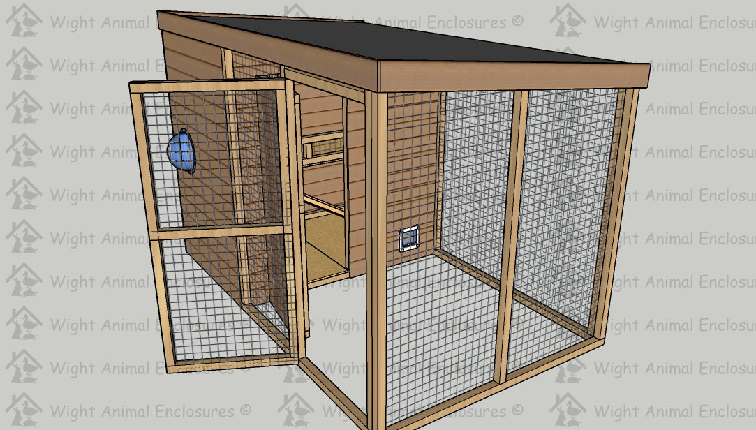 10ft x 6ft Rabbit Shed and Run.