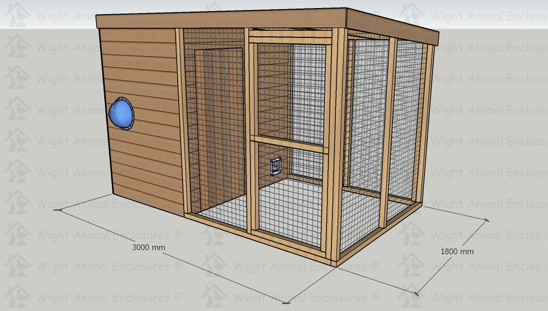 10ft x 6ft Rabbit Shed and Run.