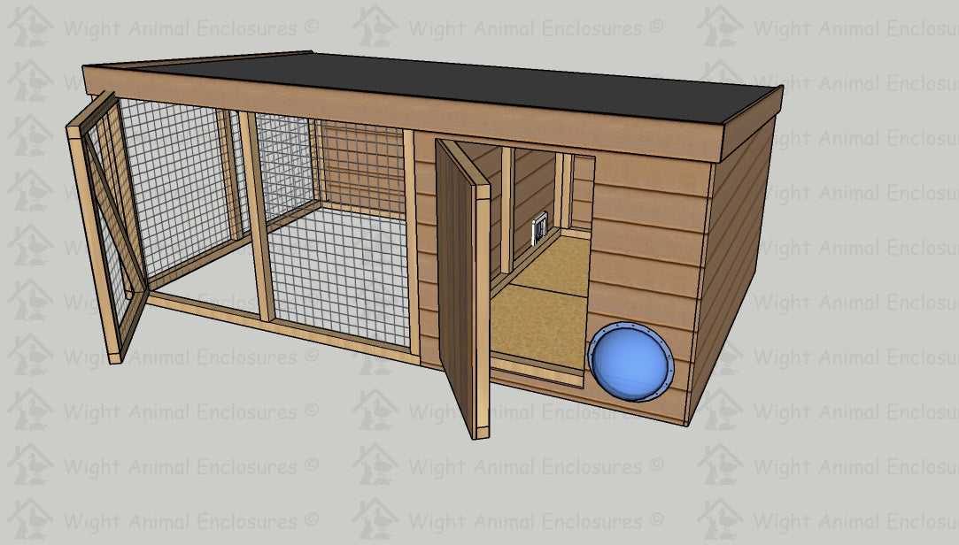 10ft x 6ft - 4ft Height Rabbit Shed and Run