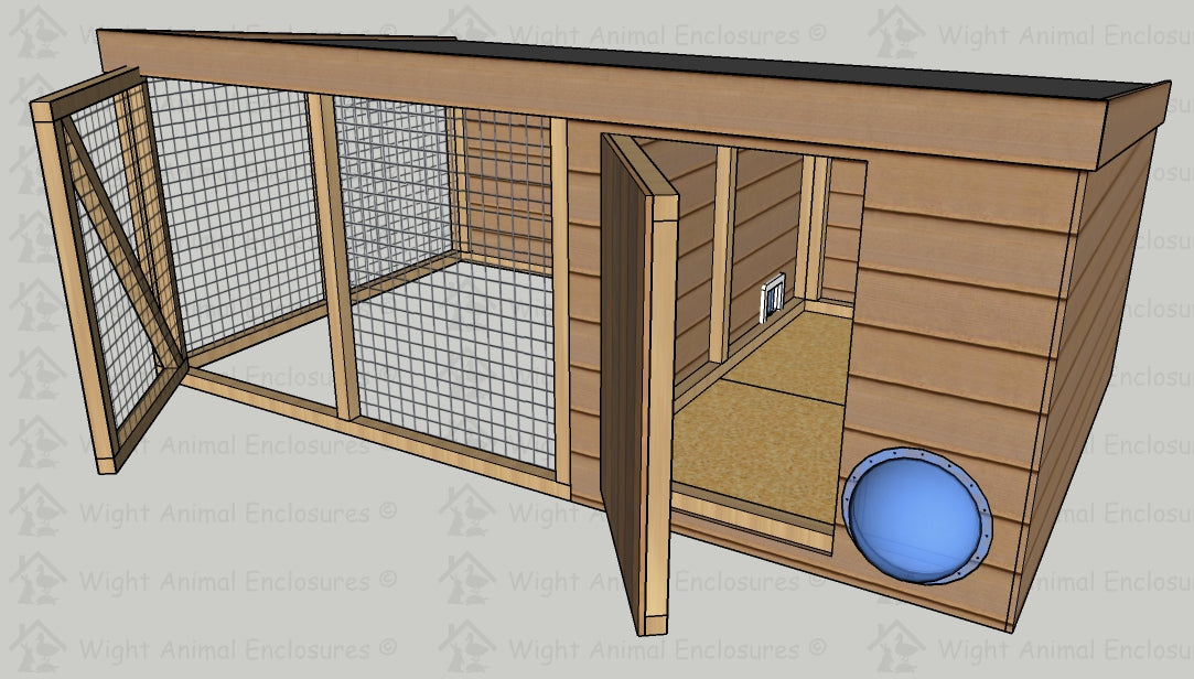10ft x 6ft - 4ft Height Rabbit Shed and Run