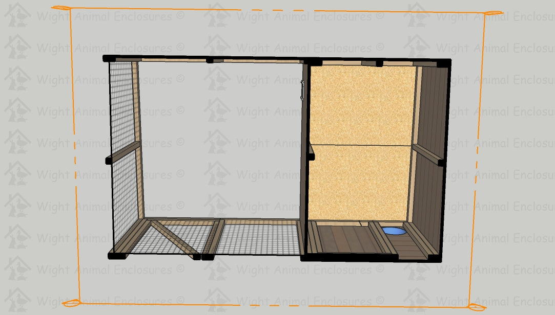 10ft x 6ft - 4ft Height Rabbit Shed and Run